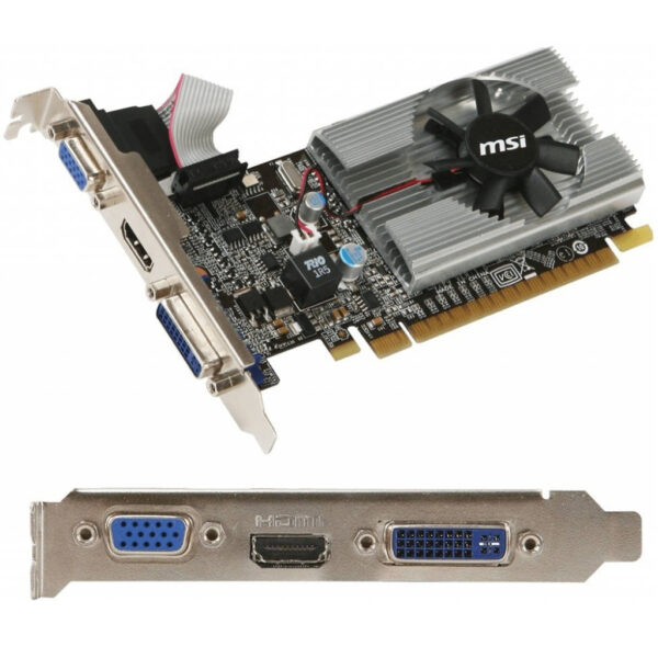 PLACA VIDEO MSI GEFORCE 210 1GB LP DDR3 HDMI DVI DSUB