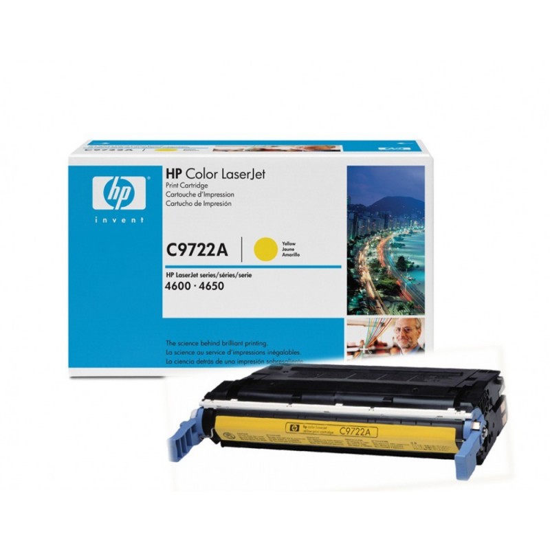 Toner C9722a HP Amarillo  Para Impresoras 4600 4650 Original