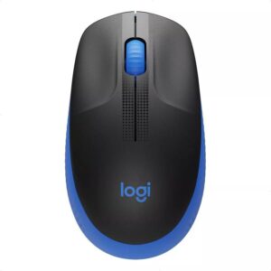 Mouse Inalámbrico Full-Size Logitech M190, Negro / Azul