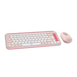 Combo Teclado Y Mouse Bluetooth Logitech Pop Icon Rosa Esp Lat
