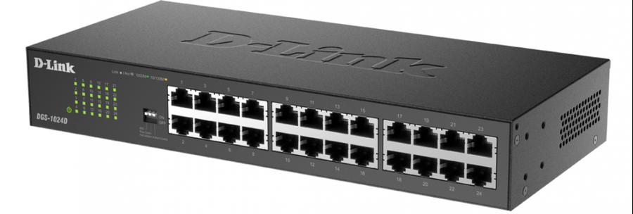 Switch d-link dgs-1024D 24-port 10/1001000mbps unmanaged