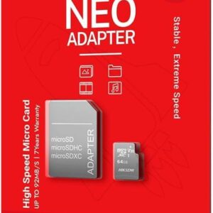 Memoria Micro SD 64 Gb Hiksemi Neo con adaptador