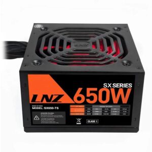 Fuente Pc Lnz 650W Sx650-TS Negra, Fan Red By