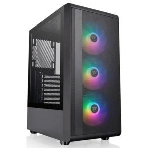 GABINETE THERMALTAKE S200 PLUS TG ARGB BLACK TEMPERED GLASS