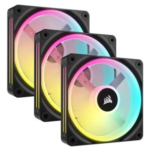 Fan Cooler Corsair Icue Link Qx120 120Mm Rgb Magnetic Dome Triple Pack Black