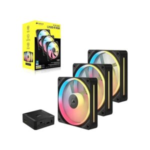 Fan Cooler Corsair Icue Link Lx120-R 120Mm Rgb Triple Pack Reverse Black