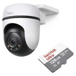 Cámara de Seguridad IP Exterior TP-Link Tapo C500 1080p + Memoria SanDisk Ultra 128GB MicroSD