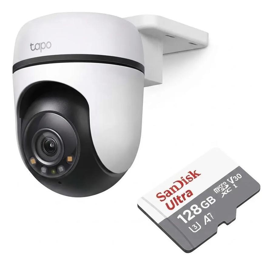Cámara de Seguridad IP Exterior TP-Link Tapo C500 1080p + Memoria SanDisk Ultra 128GB MicroSD