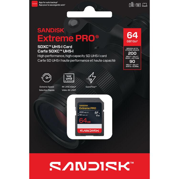 Tarjeta de Memoria SD SanDisk 64GB UHS-I Extreme Pro