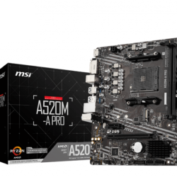 Mother MSI A520M-A PRO DDR4 AM4 (Series 3000/4000/5000) (9927)