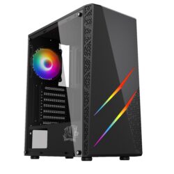 Gabinete Raptor Blaze Force TG Mid-Tower RGB Fan x1 w/button control (6719)