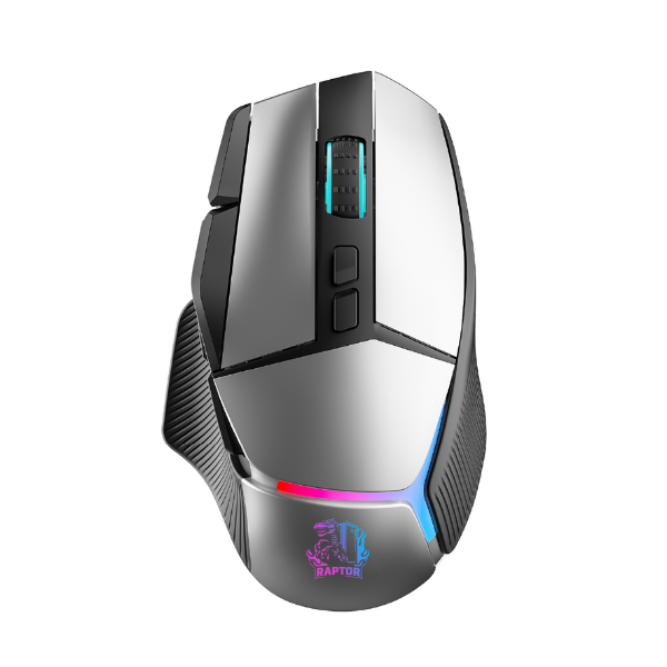 Mouse Gamer Raptor Storm Grip 9 botones 8000dpi retroiluminado Grey (2177)