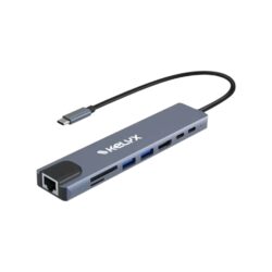 Hub Kelyx 8en1 Type C HDMI SD USB 2.0 x2 / USB 3.0 x2 RJ45 (7886)
