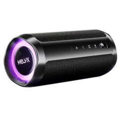 Parlante Kelyx Bluetooth 2 altavoces 12W cilindro RGB HIFI IPX7 MicroSD / USB (7961)