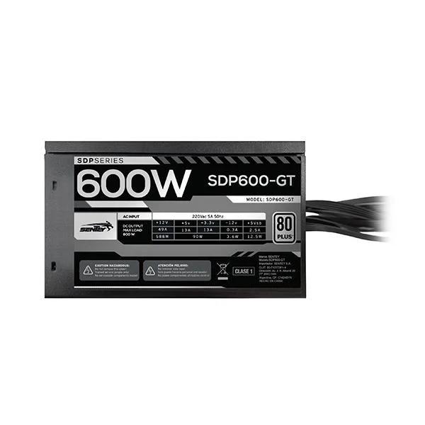 Fuente Sentey 600w SDP600-GT 80 Plus White Certificada ATX Negro